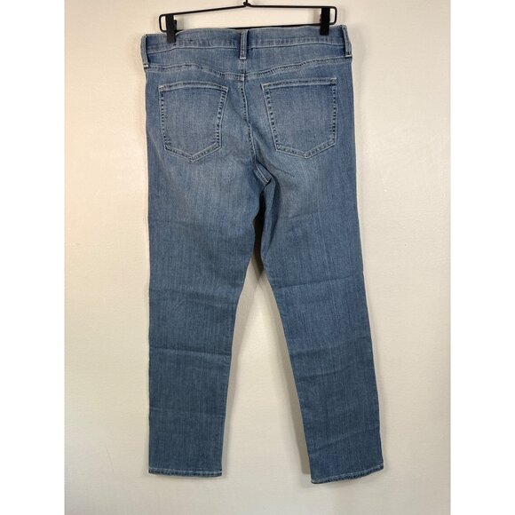 NWT Gap Denim Classic Straight Leg Jeans Regular Light Wash Distressed Look 12/3 - Picture 2 of 13